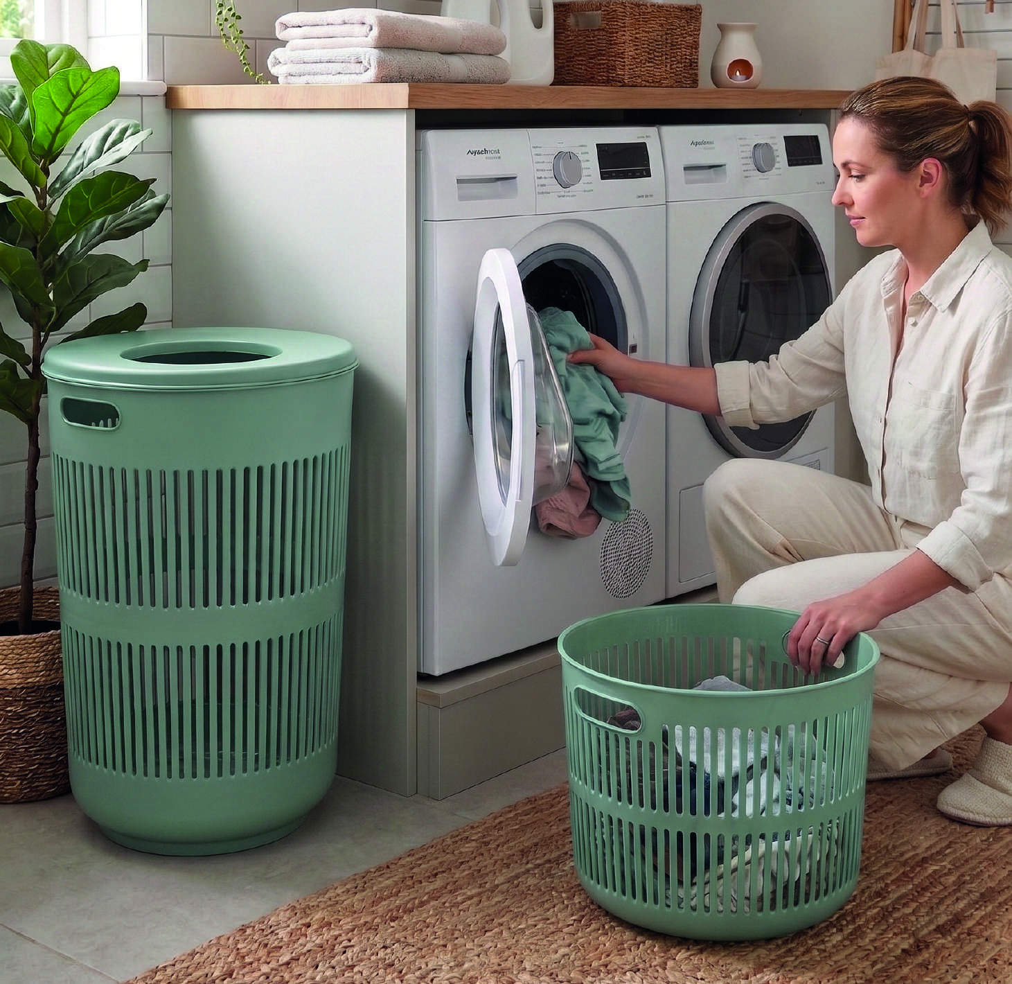 Solaro Round Laundry Basket
