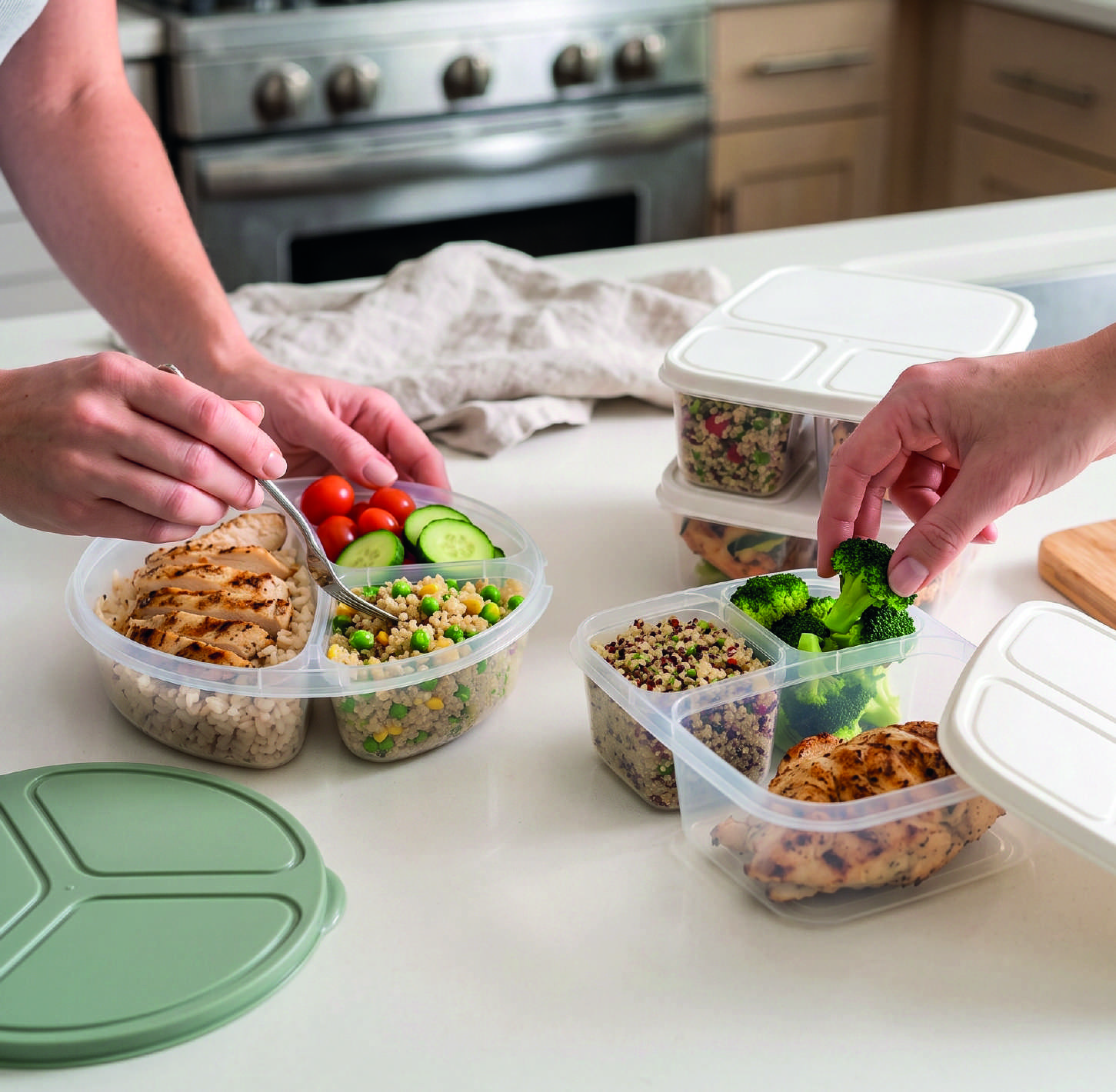 Bento Rectangle Divided Storage Box